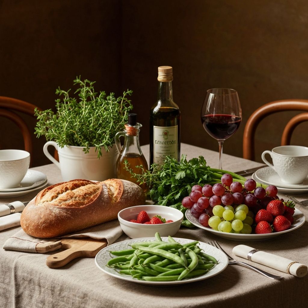 Traditional French dining table